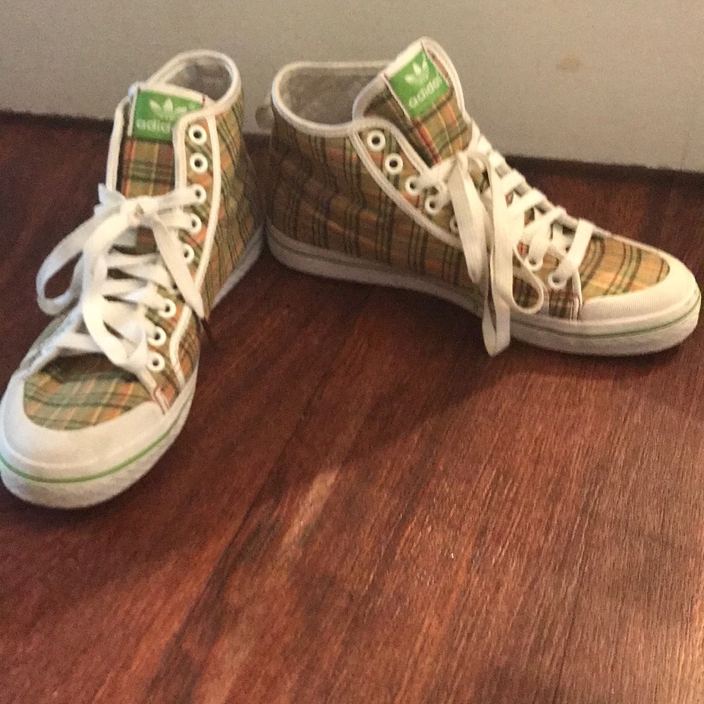 Green Plaid Adidas